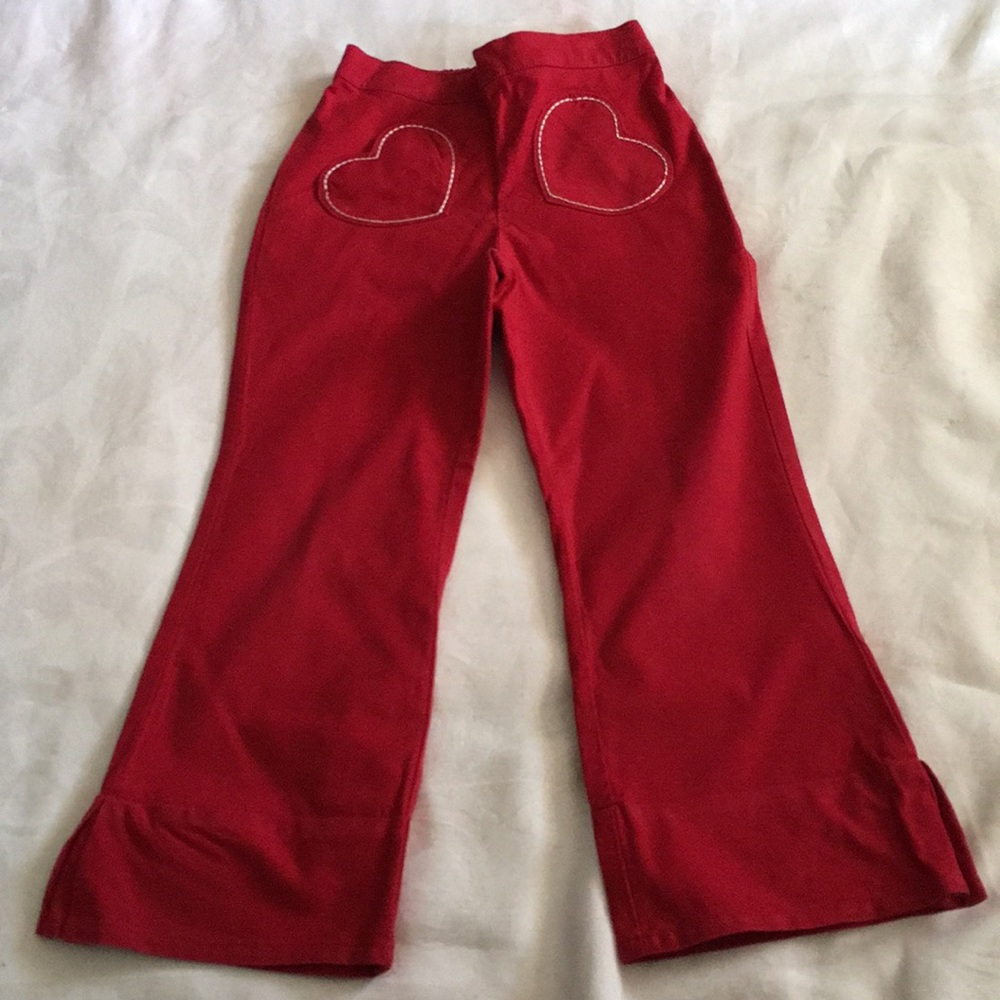 Vintage Red Gymboree Valentine heart pants Sz M-4